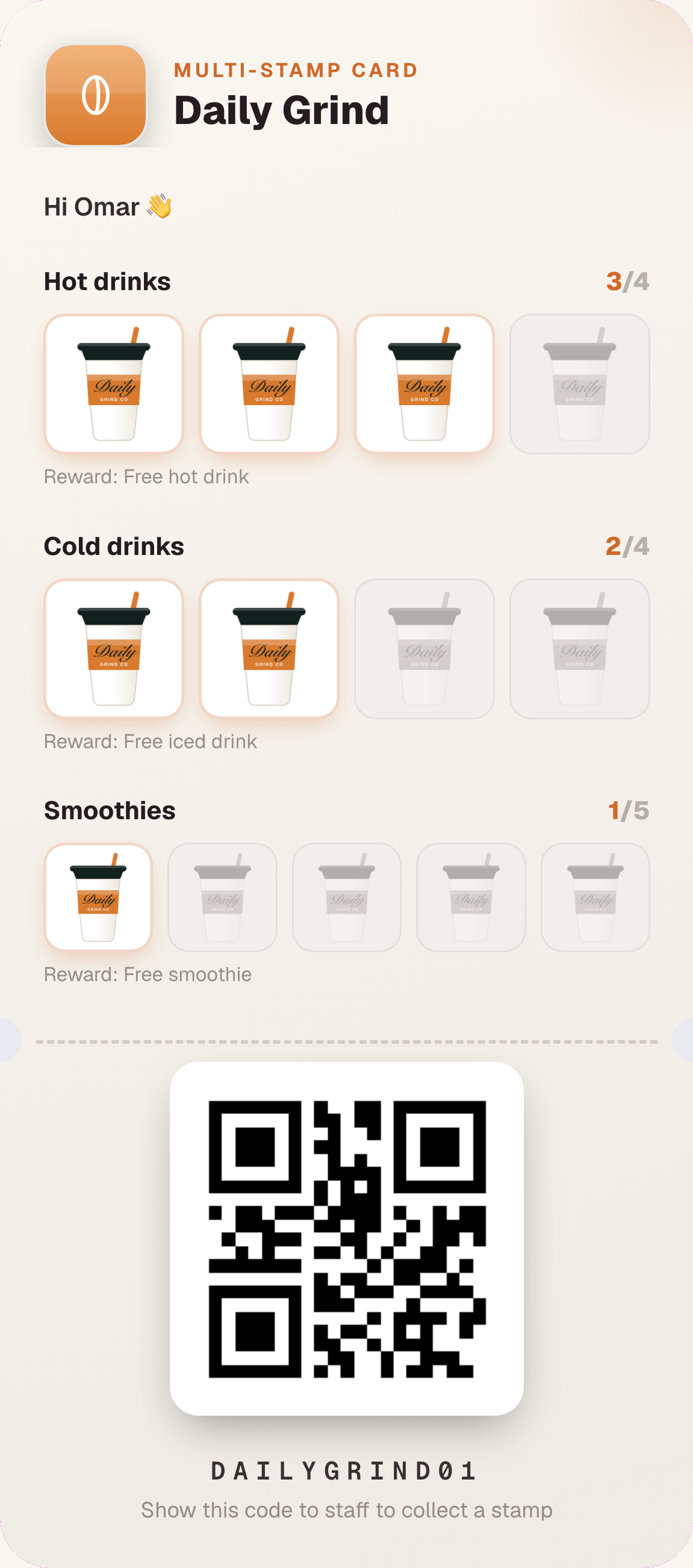 Multi-stamp cards example